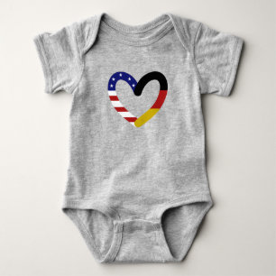 Duits en Amerikaans hart Romper