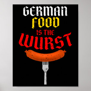Duits eten is het ergste. Grappig eenvoudig kostuu Poster