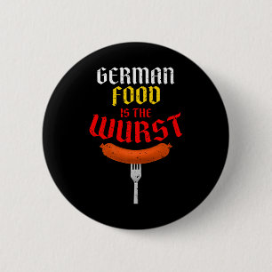 Duits eten is het ergste. Grappig eenvoudig kostuu Ronde Button 5,7 Cm