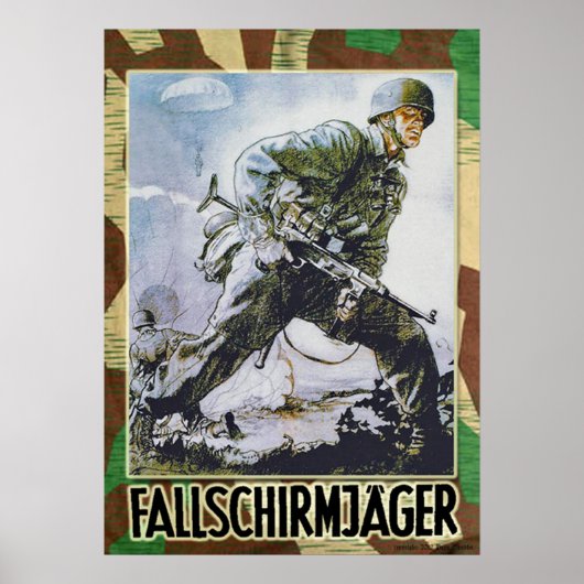Duits Fallschirmjaeger Poster (Voorkant)