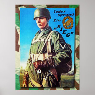 Duits Fallschirmjaeger Poster