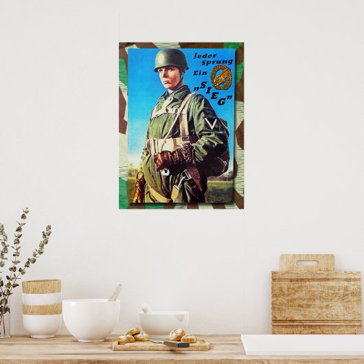 Duits Fallschirmjaeger Poster (Keuken)