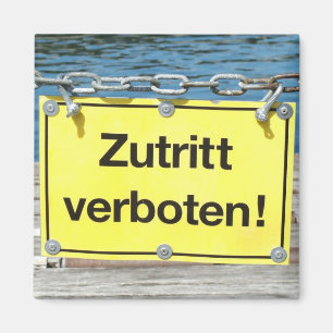 Duits "Geen toegang" Teken - Koelkast Magnet Magneet