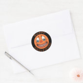  Duits Halloween Design Jack O'Lantern Ronde Sticker (Envelop)