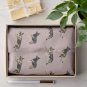 Duits herderpatroon (roze) tissuepapier (Geschenk)