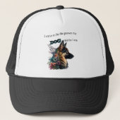 Duits Hondenliefhebber Shepherd Trucker Hat Pet (Voorkant)