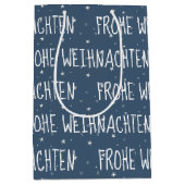 Duits kerst met vrolijkheid op sneeuwvlokken medium cadeauzakje (Voorkant)