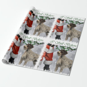 Duits kerstfeest met Wirehaire Pointer Cadeaupapier