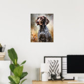 Duits kortharig pointer Dog Art Print Poster (Thuiskantoor)