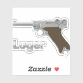 Duits Luger Pistol Sticker (Vel)