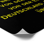 Duits nationaal volkslied Poster (Hoek)