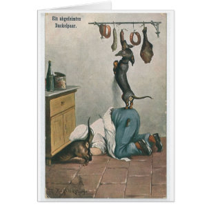  Duits - Paar van Tricky Dachshunds,