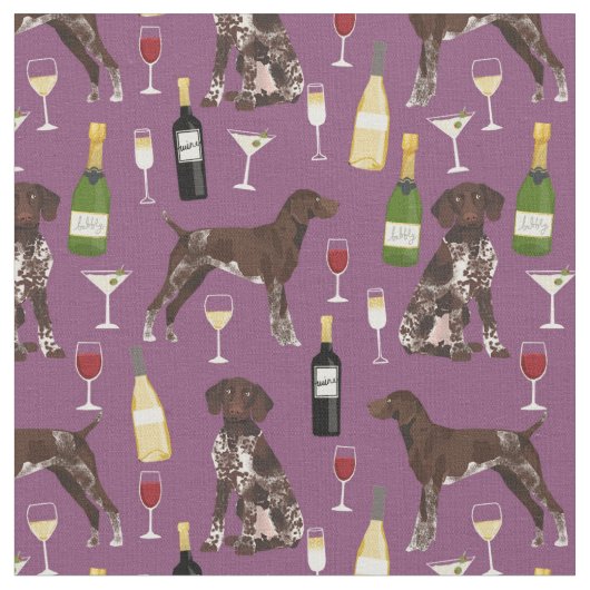 Duits paars Shorthaired Pointer Stof (Close Up)