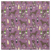 Duits paars Shorthaired Pointer Stof (Swatch)