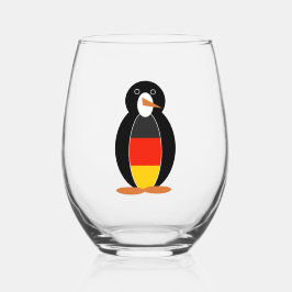 Duits Penguin - Deutsch Pinguin Wijnglas Zonder Voet