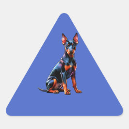 Duits Pinscher Dog Driehoek Sticker