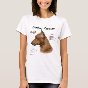 Duits Pinscher Geschiedenis Ontwerp T-shirt
