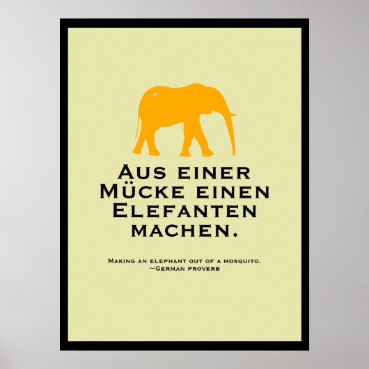 Duits Proverb Poster (Voorkant)