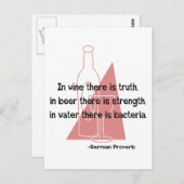 Duits Proverb - retro Briefkaart (Voorkant / Achterkant)