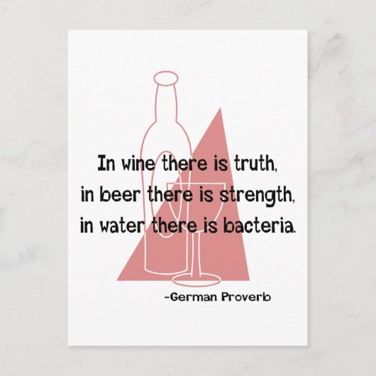 Duits Proverb - retro Briefkaart (Voorkant)