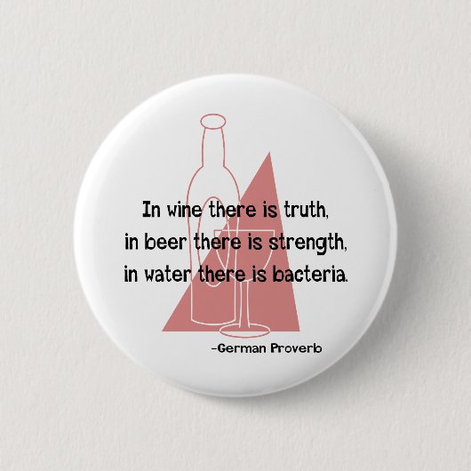 Duits Proverb - retro Ronde Button 5,7 Cm (Voorkant)