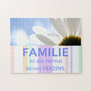 Duits Quote Over Familie Witte Marguerite Bloem Legpuzzel