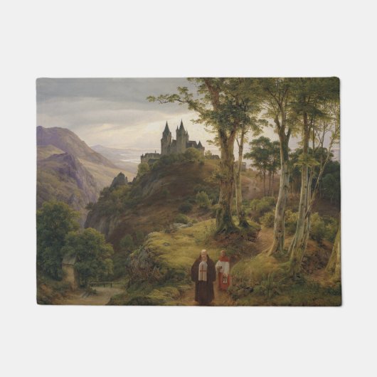 Duits romantisch landschap met kloostercomplex deurmat (Voorkant)
