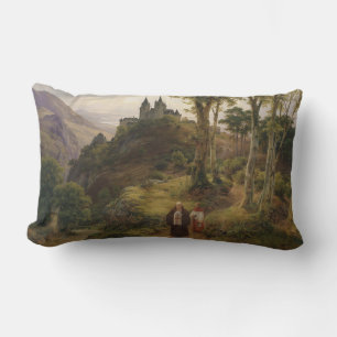 Duits romantisch landschap met kloostercomplex kussen