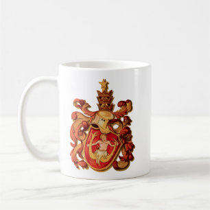  Duits Rood- en Goudaquariuskarton Koffiemok