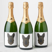 Duits Shepherd Design German Shepherd Gifts Dog O Sparkling Wijnetiket (Flessen)