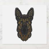 Duits Shepherd Design German Shepherd Gifts Dog O Sparkling Wijnetiket (Enkel label)