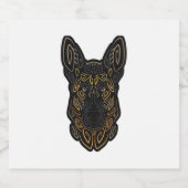Duits Shepherd Design German Shepherd Gifts Dog O Sparkling Wijnetiket (Enkel label)