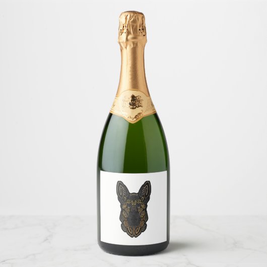 Duits Shepherd Design German Shepherd Gifts Dog O Sparkling Wijnetiket (Voorkant)