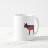 Duits Shepherd Dog Geometric Pattern Silhouette M Koffiemok (Voorkant rechts)