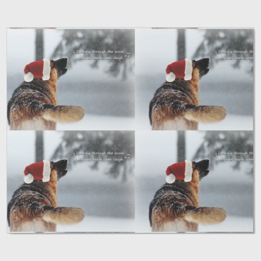 Duits Shepherd Holiday Wrapping Paper Cadeaupapier (Vlak)