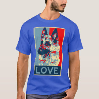 Duits Shepherd K9 Hondenliefhebber Canine mam Papa T-shirt