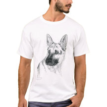 Duits Shepherd Portrait ras t-shirt