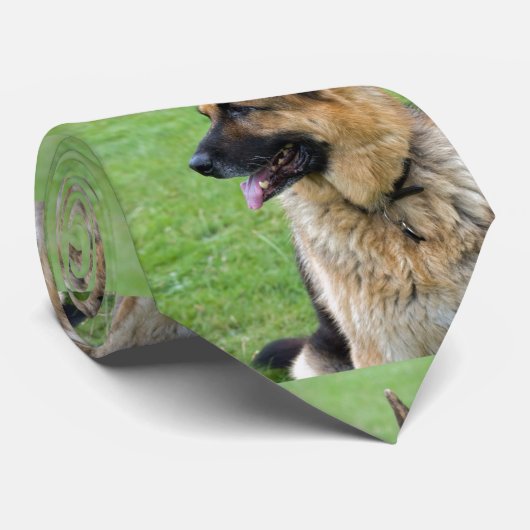 Duits Shepherd Profile Stropdas (Opgerold)