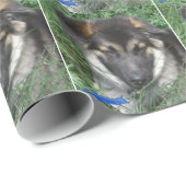 Duits Shepherd Pup Wrapping Paper Cadeaupapier (Rol Hoek)