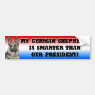 Duits Shepherd Smarter dan President Bumpersticker