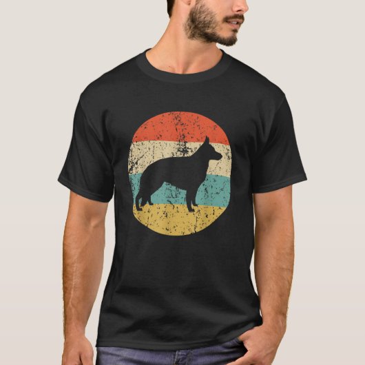 Duits Shirt Shepherd - Retro German Shepherd Dog  (Voorkant)