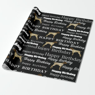 Duits Shorthaired Pointer Birthday Paper, SAP, Cadeaupapier