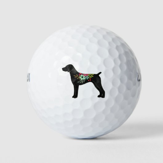 Duits Shorthaired Pointer Boho Silhouette Golfballen (Voorkant)