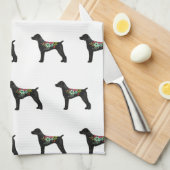 Duits Shorthaired Pointer Boho Silhouette Theedoek (Quarter Fold)