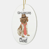 Duits Shorthaired Pointer Dad Ceramic Ornament (Links)