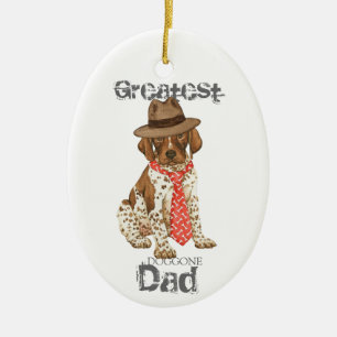 Duits Shorthaired Pointer Dad Ceramic Ornament