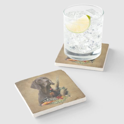 Duits Shorthaired Pointer GSP Stenen Onderzetter (Zijkant)