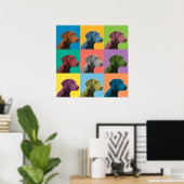 Duits Shorthaired Pointer Pop-Art Poster (Thuiskantoor)