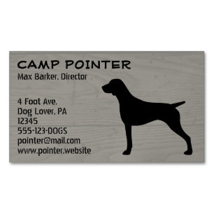 Duits Shorthaired Pointer Silhouette Hondenras Visitekaartje Magneet