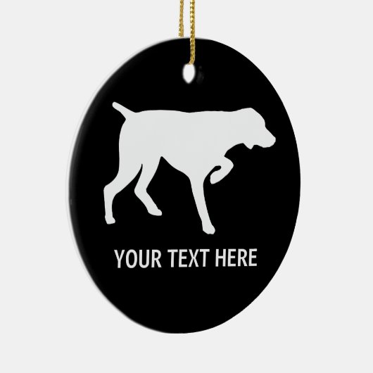 Duits Shorthaired Pointer silhouette Keramisch Ornament (Rechts)